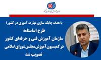 طرح اساسنامه سازمان آموزش فنی و حرفه‌ای کشور در کمیسیون آموزش مجلس شورای اسلامی تصویب شد
