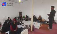 بازدید از کارگاه آموزش «حرفه نازک دوز زنانه» در روستای تاج الدین