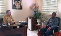 دیدار هاشم صادق زاده رییس مرکز آموزش فنی و حرفه ای تربت حیدریه با قندهاریان نماینده و عضو هیأت رئیسه اتاق اصناف این شهرستان