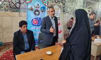  بر پایی میز خدمت ادارات شهرستان کاشمر در آستان مقدس امامزاده سیده حمزه (ع) کاشمر