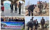 حضور کارکنان مرکز آموزش فنی و حرفه ای خوشاب در مراسم غرس نهال در پارک جنگلی این شهرستان با حضور فرماندار و جمعی از مدیران اجرایی شهرستان خوشاب