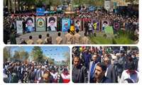  حضور مهدی مروج رئیس مرکز آموزش فنی و حرفه ای گناباد به اتفاق جمعی از همکاران و مسئولین ادارات و نهادهای دولتی و مردم شهید پرور گناباد در راهپیمایی روز جهانی قدس و نماز جمعه شهرستان گناباد
