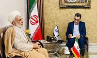 نشست مشترک میثم حیدری عهده دار امور اجرایی مرکز آموزش فنی‌ وحرفه‌ای چناران و حجه الاسلام باقری رئیس ستاد امر به معروف و نهی از منکر این شهرستان