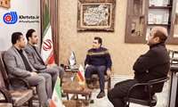 دیدار میثم حیدری عهده دار امور اجرایی مرکز آموزش فنی و حرفه ای چناران با مدیر هنرستان کار و دانش این شهرستان