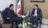 دیدار میثم حیدری عهده دار امور اجرایی مرکز آموزش فنی و حرفه ای چناران و رئیس انجمن صنفی کارگران این شهرستان 