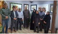 بازدید جمعی کارکنان مراکز آموزش فنی و حرفه ای سبزوار و خوشاب از نمایشگاه نقاشی خط استاد علی طوسی ثانی استاد خوشنویسی برجسته استانی و کشوری